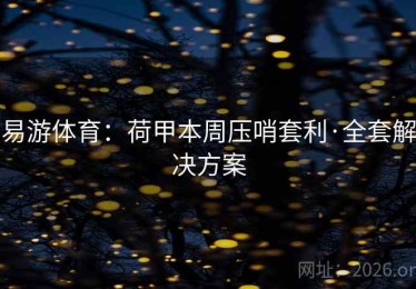 易游体育：荷甲本周压哨套利·全套解决方案