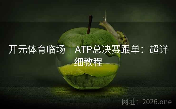 开元体育临场｜ATP总决赛跟单：超详细教程