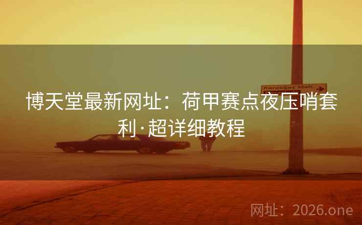博天堂最新网址：荷甲赛点夜压哨套利·超详细教程
