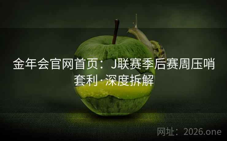 金年会官网首页：J联赛季后赛周压哨套利·深度拆解