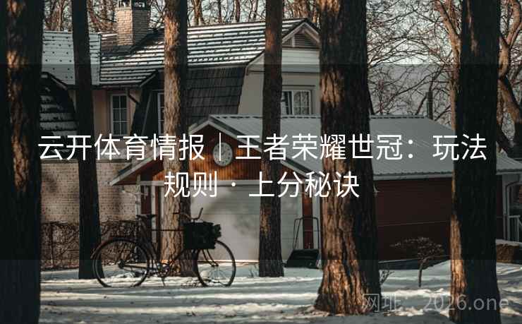 云开体育情报｜王者荣耀世冠：玩法规则 · 上分秘诀
