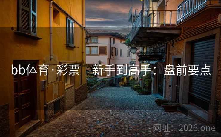 bb体育·彩票｜新手到高手：盘前要点